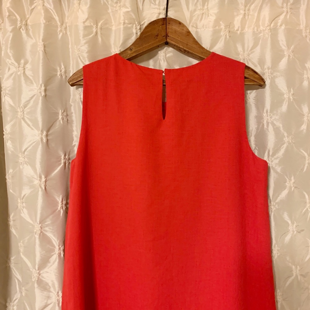 Max Studio Red Daisy Crocheted Tent Dress - Picture 4 of 9